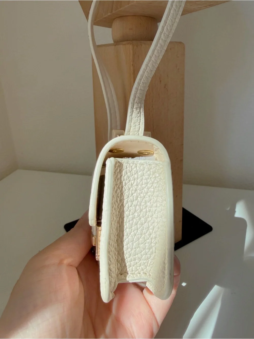 Clean White Mini Bag Charm